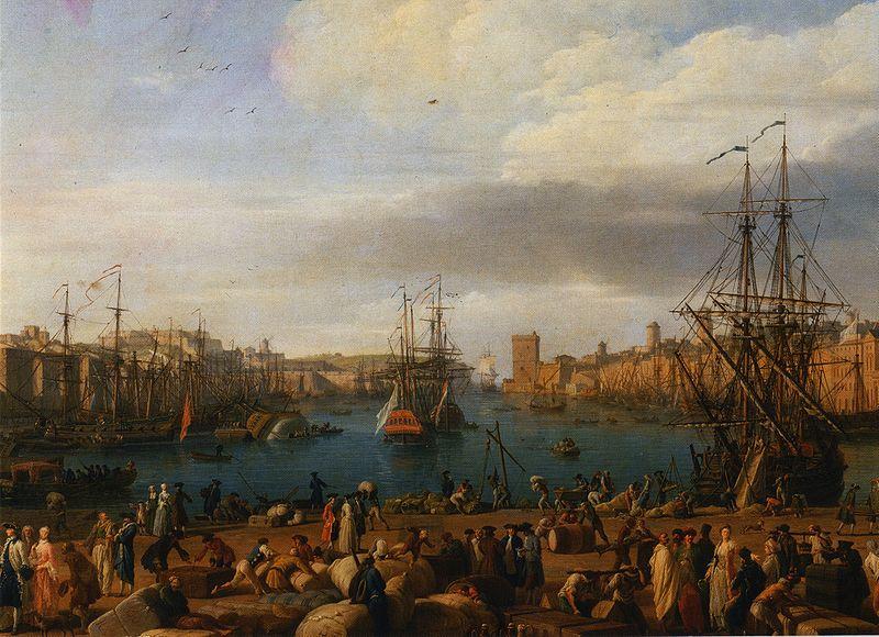 Claude-joseph Vernet Interieur du port de Marseille oil painting image